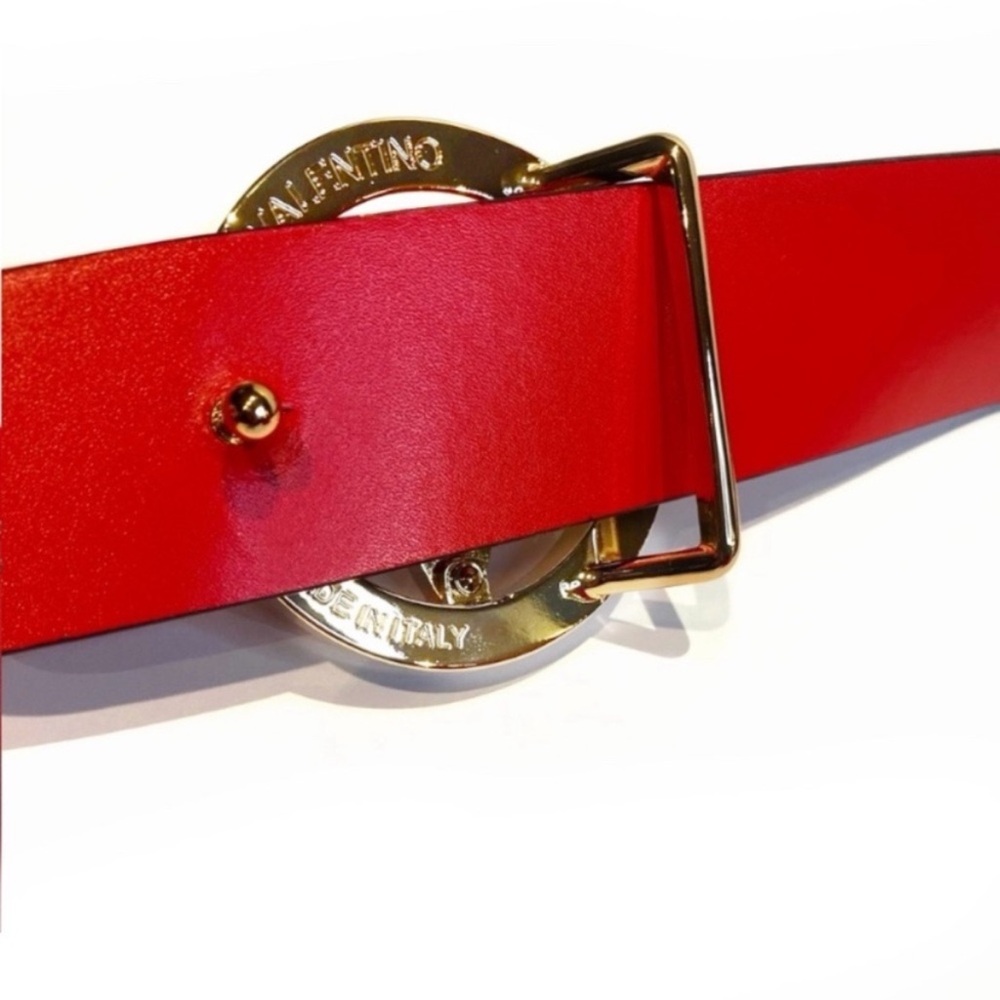 NWT VALENTINO RED LEATHER BELT - Picture 5 of 7